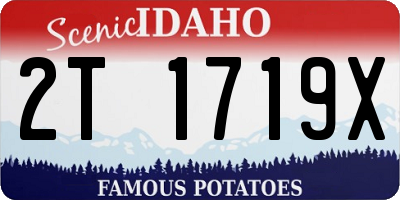 ID license plate 2T1719X