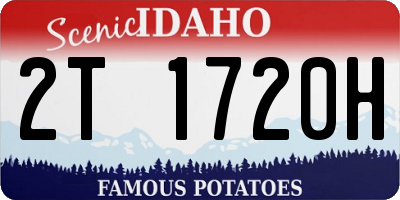 ID license plate 2T1720H