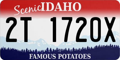 ID license plate 2T1720X