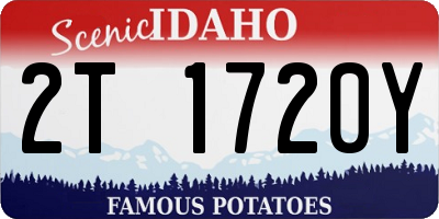 ID license plate 2T1720Y