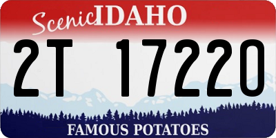 ID license plate 2T1722O