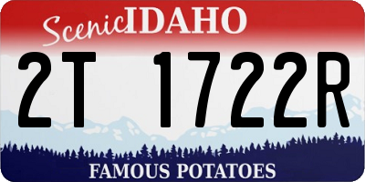 ID license plate 2T1722R