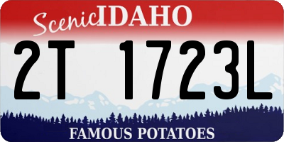 ID license plate 2T1723L