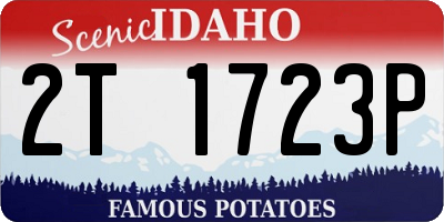 ID license plate 2T1723P