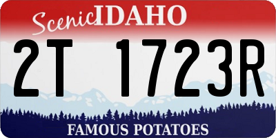 ID license plate 2T1723R