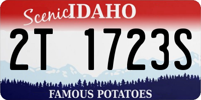 ID license plate 2T1723S