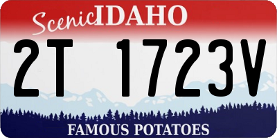 ID license plate 2T1723V