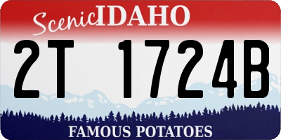 ID license plate 2T1724B