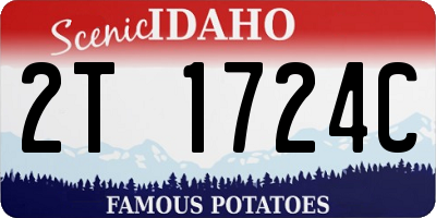 ID license plate 2T1724C