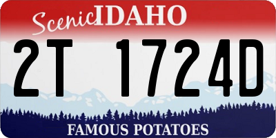 ID license plate 2T1724D
