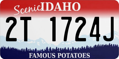 ID license plate 2T1724J