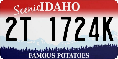ID license plate 2T1724K