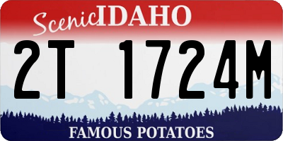 ID license plate 2T1724M