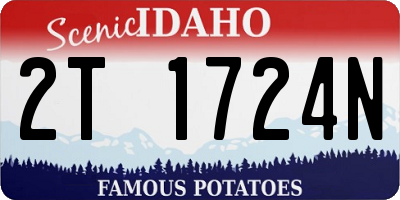 ID license plate 2T1724N