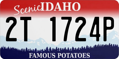 ID license plate 2T1724P