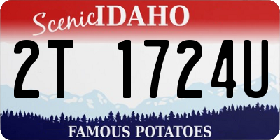 ID license plate 2T1724U