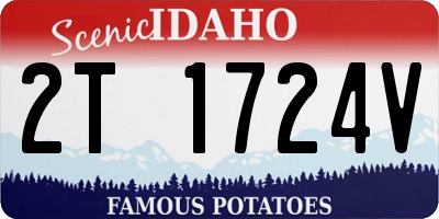 ID license plate 2T1724V