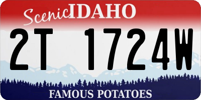 ID license plate 2T1724W