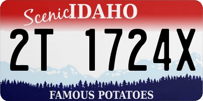 ID license plate 2T1724X