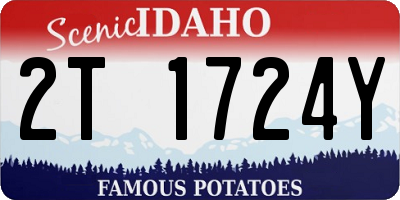ID license plate 2T1724Y