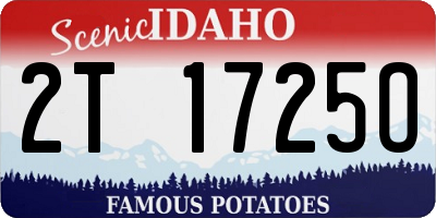 ID license plate 2T1725O