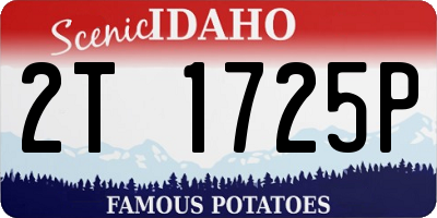 ID license plate 2T1725P