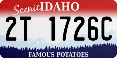 ID license plate 2T1726C