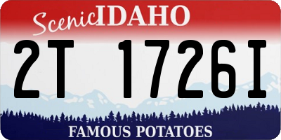 ID license plate 2T1726I