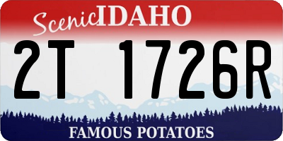 ID license plate 2T1726R