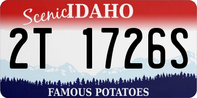 ID license plate 2T1726S