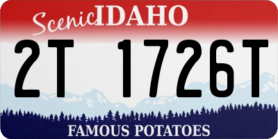 ID license plate 2T1726T