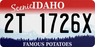 ID license plate 2T1726X