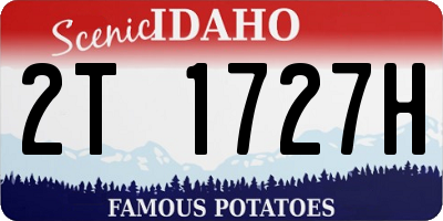 ID license plate 2T1727H
