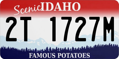 ID license plate 2T1727M