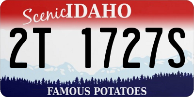 ID license plate 2T1727S