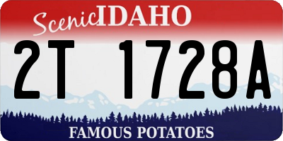 ID license plate 2T1728A