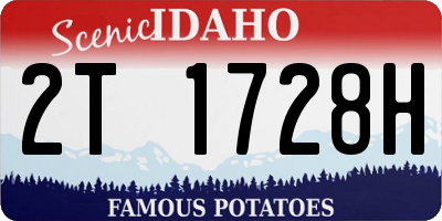 ID license plate 2T1728H