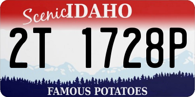 ID license plate 2T1728P