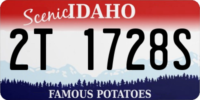 ID license plate 2T1728S