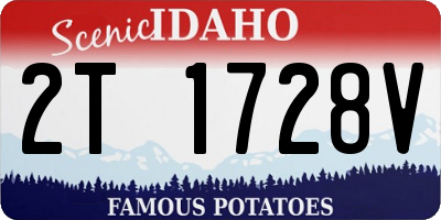 ID license plate 2T1728V