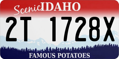 ID license plate 2T1728X