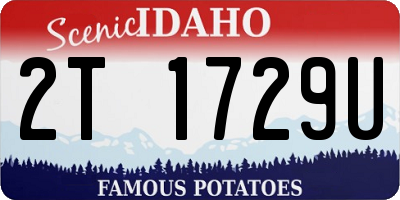 ID license plate 2T1729U