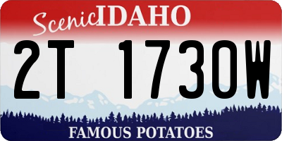 ID license plate 2T1730W