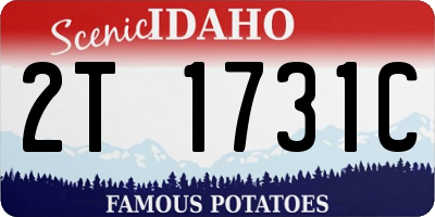 ID license plate 2T1731C