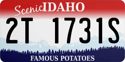 ID license plate 2T1731S