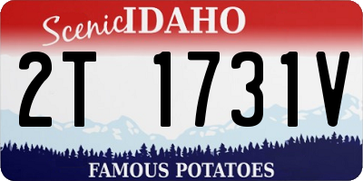 ID license plate 2T1731V