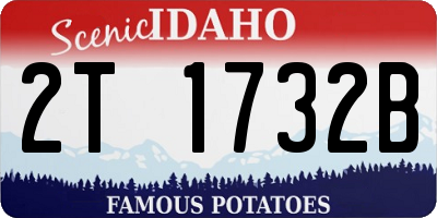 ID license plate 2T1732B