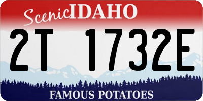 ID license plate 2T1732E