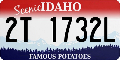 ID license plate 2T1732L