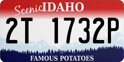 ID license plate 2T1732P